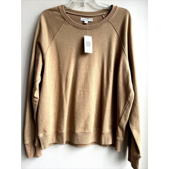 NWT AND NOW THIS Cotton Blend Crew Neck Sweatshirt grunge campwoodsy Sz S - Picture 4 of 8